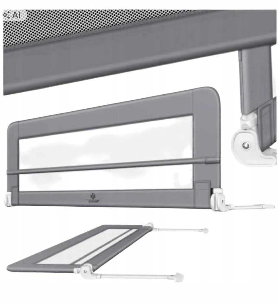 Bed barrier KESSER grey 180 x 42 x 44 cm