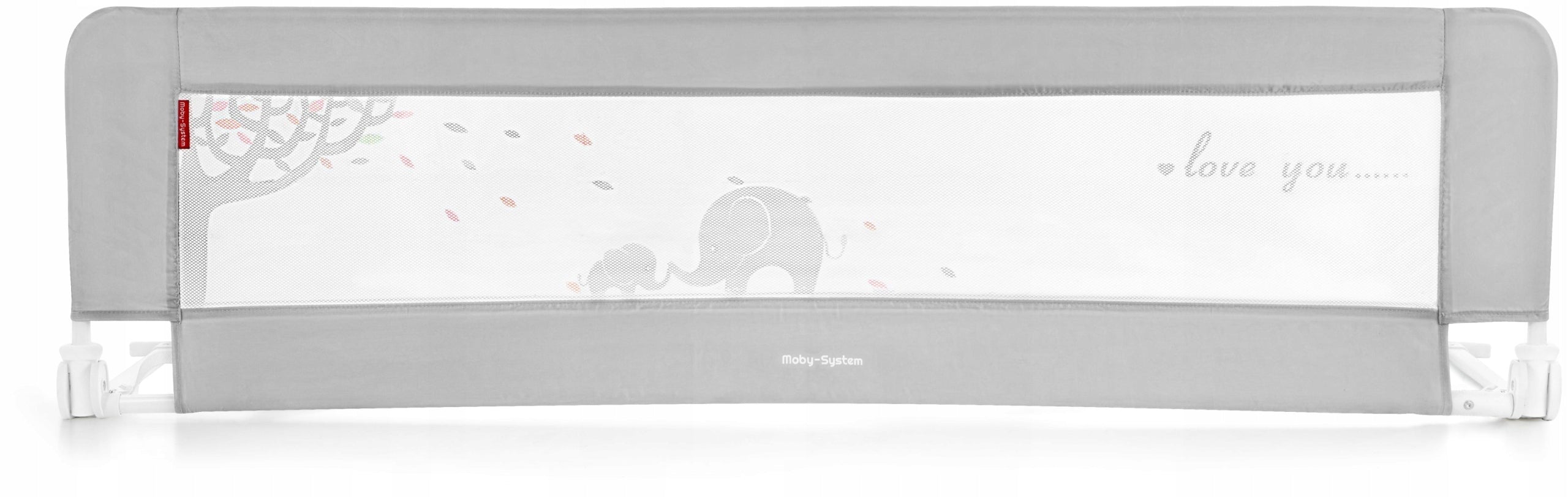 Bed barrier Moby-System grey folding 154x42 cm
