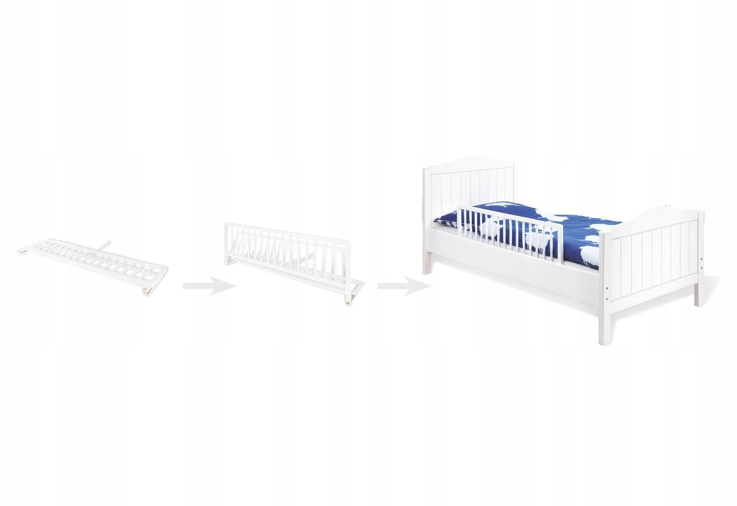 Bed barrier Pinolino Comfort 115 cm white wooden Brand Pinolino