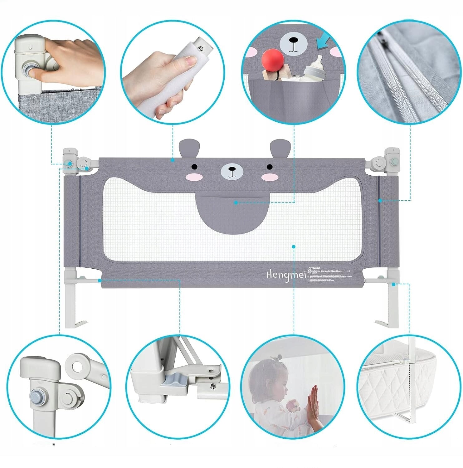 Bed barrier cover PROTECTIVE LOCK FOR CHILDREN 1.8m Manufacturer code 180cm
