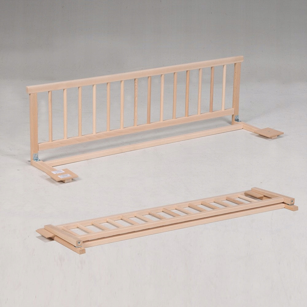 Bed barrier made of natural tree 120x31x35 cm