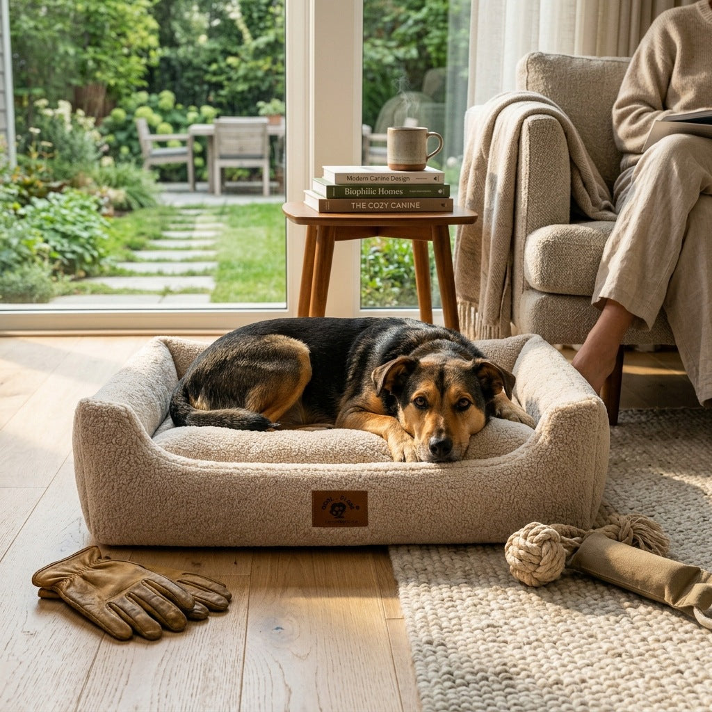 Bed bed couch dog bed couch 95x75 LAMB boucle Manufacturer code LEG-BARANEK-95-BEŻ