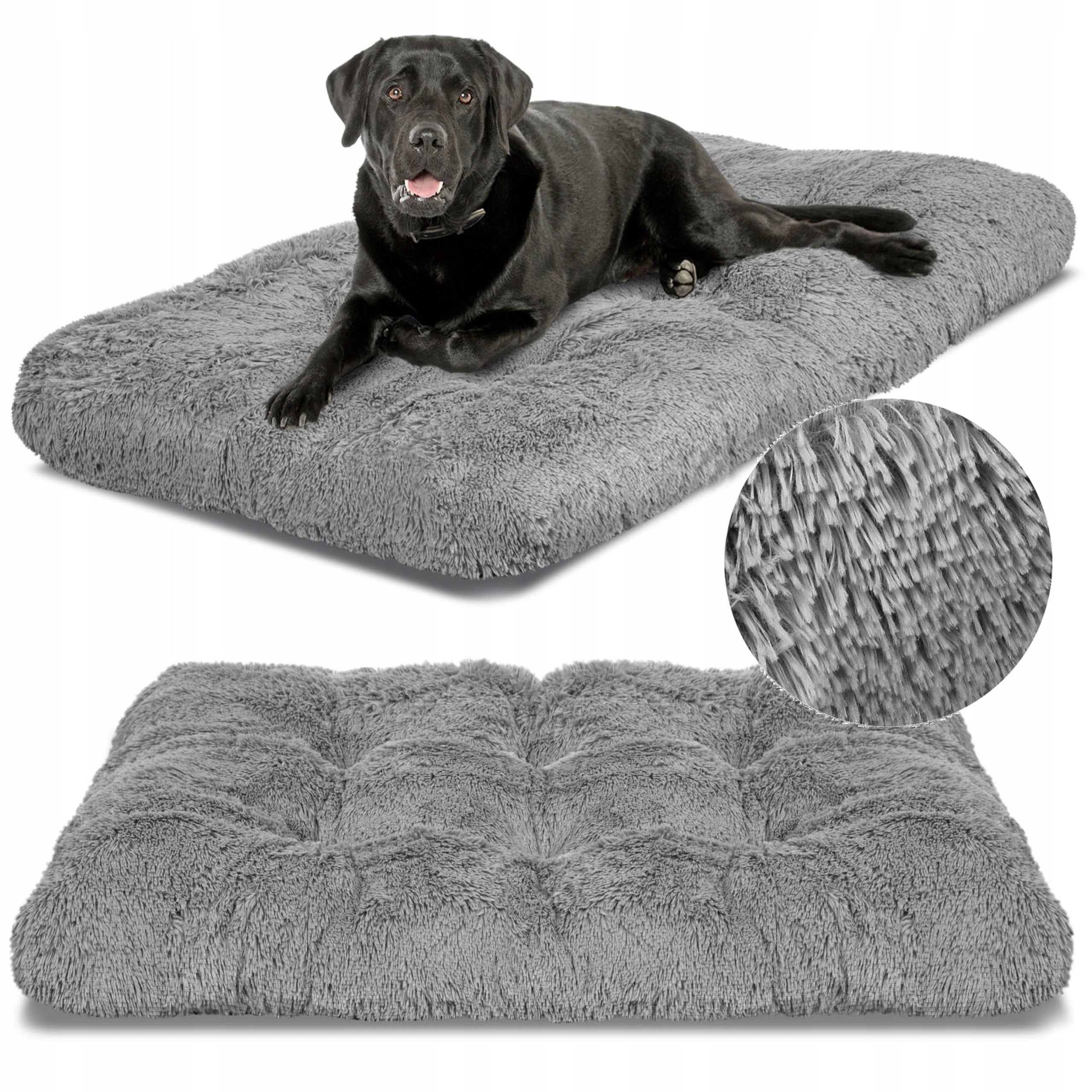 Bed for Dog Hairy Pillow Shaggy Plush Bedding XL 130x90 cm