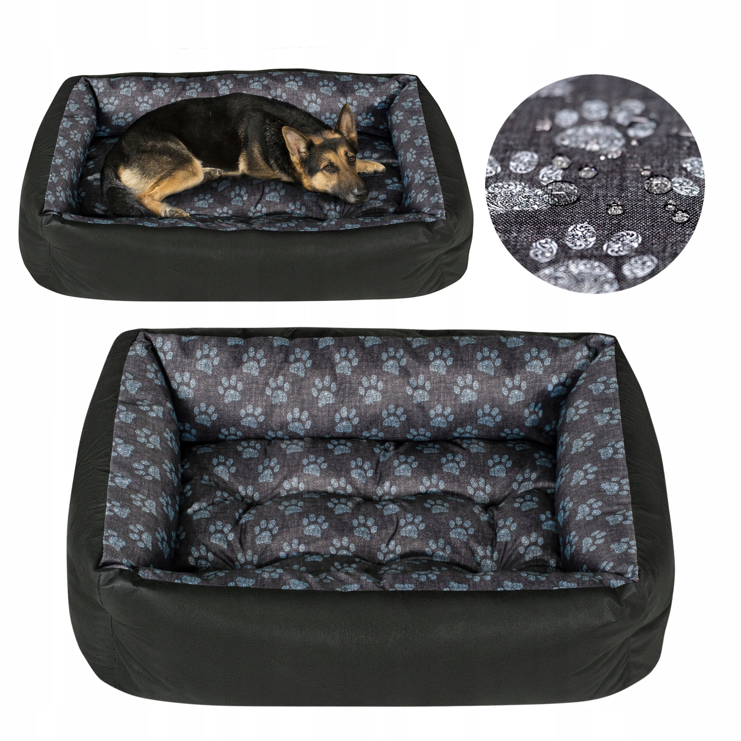 Bed playpen couch waterproof for dog XXL 120x90 cm in PAWS LEN