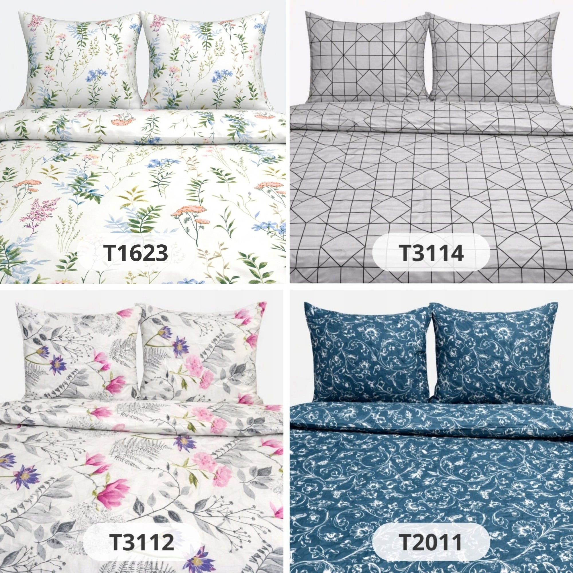 Bedding 140x200 cotton 2x pillowcase 70x80 set with zipper Poland patterns Packaging status original