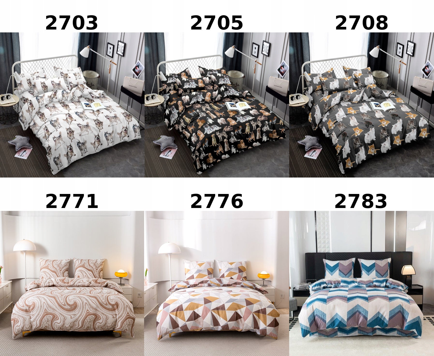 Bedding 160x200 Bedding Set 3-Piece 3D Grey Gold Multiple Patterns Manufacturer code AML 160 3452