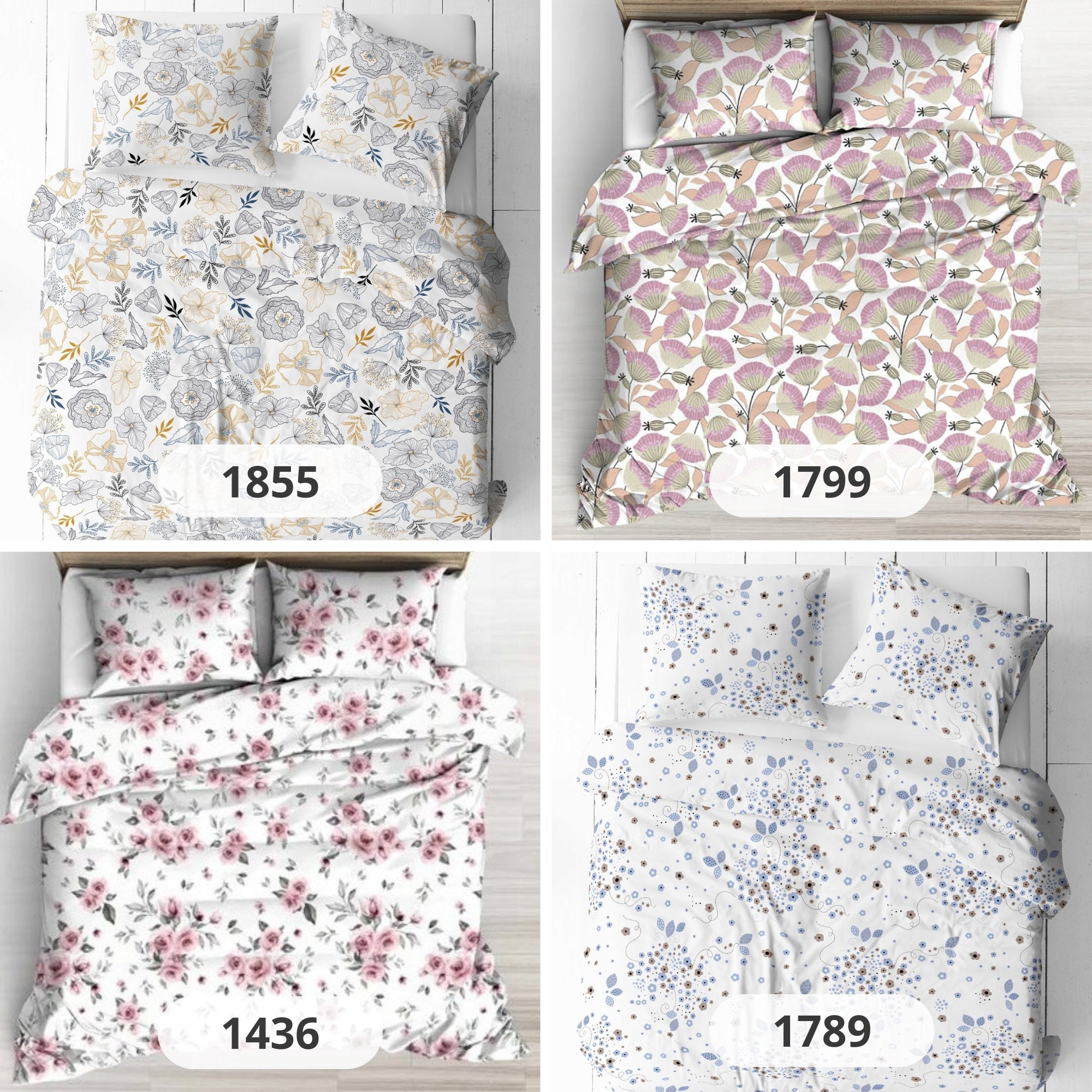 Bedding 160x200 with bark 2x70x80 cotton bark set for gift patterns Manufacturer code POŚ-KORA-160/200