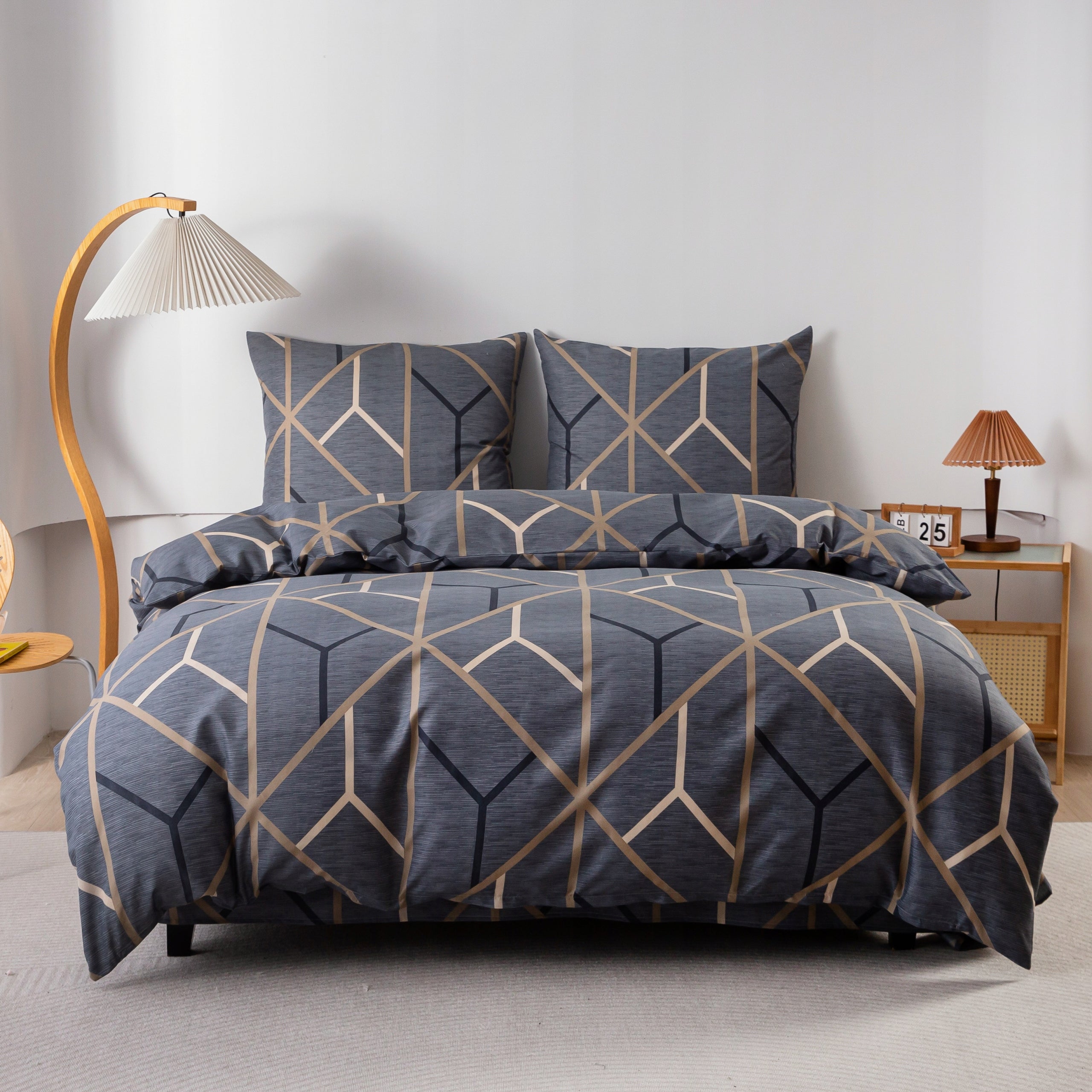 Bedding 200x220 + 2 Pillowcases Bedding Set Grey Geometric Manufacturer code aml 2690