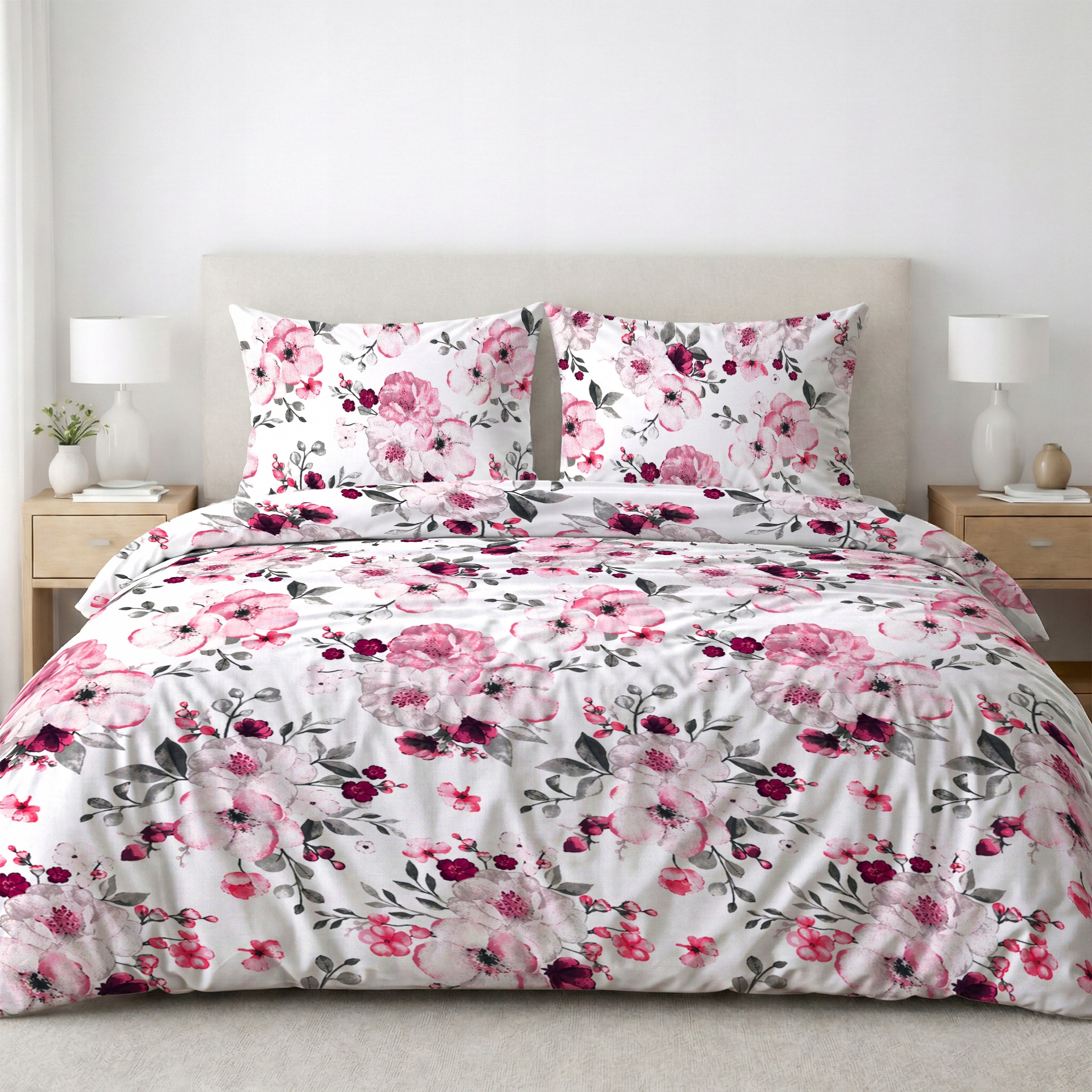 Bedding 200x220 Cotton 100% Cotton set of 2 pillowcases 70x80 Flowers Manufacturer code SETTIMO-POLSKA-200X220-BAWELNA-KWIATY-70X80