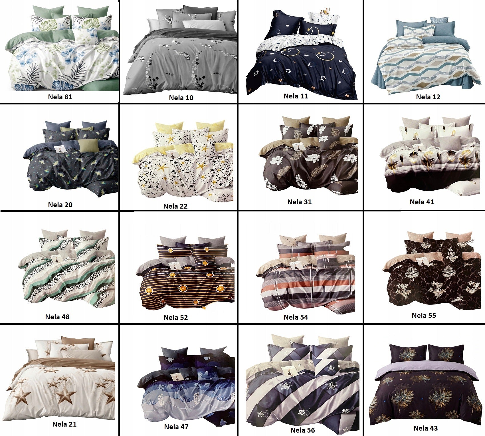 Bedding Cotton Satin 200x220 + 2x70x80 NELA 24 Designer Set Packaging status original