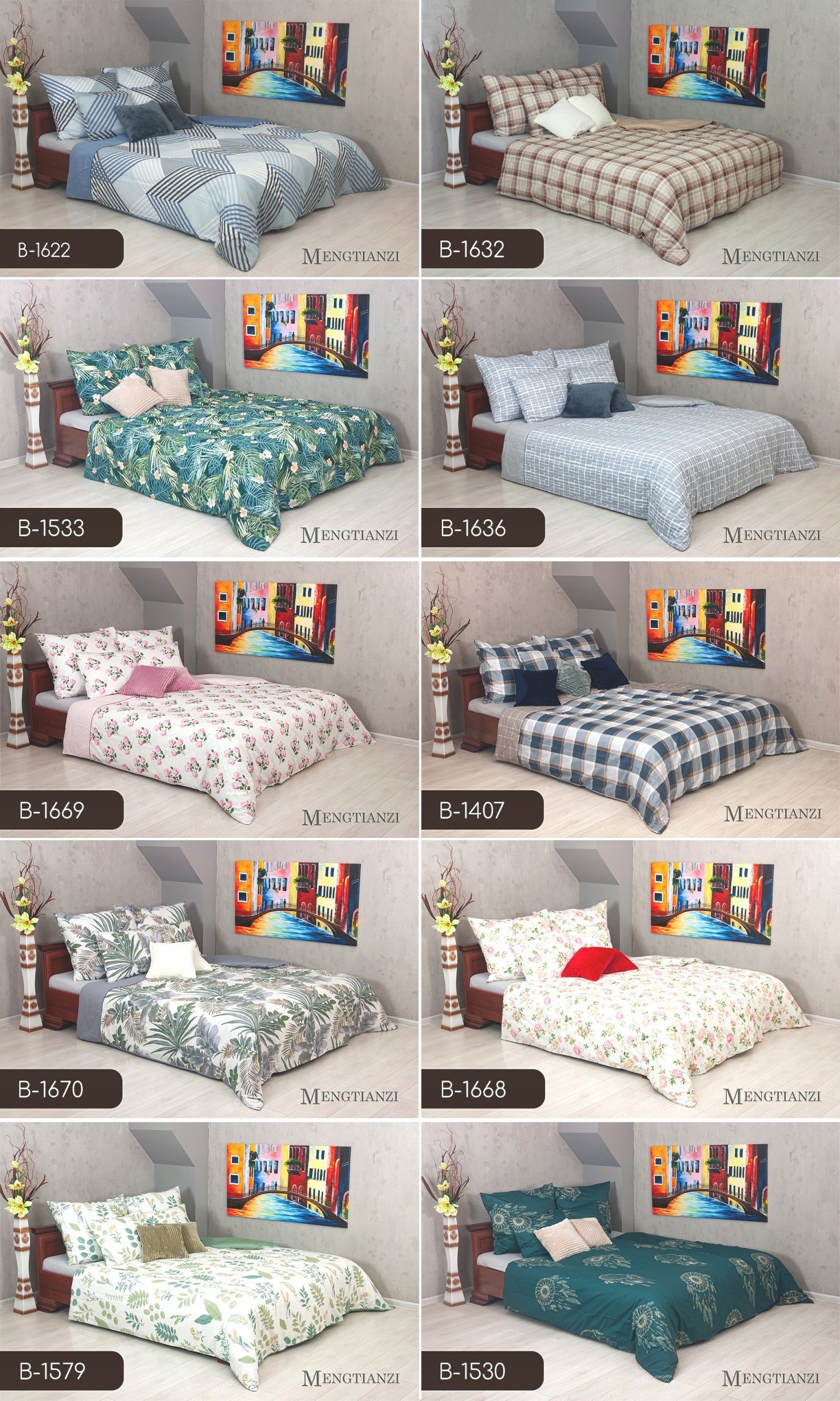 Bedding Mengtianzi 200x220 Cotton Satin NEW PATTERNS freebie Elway Length of comforter cover 220 cm