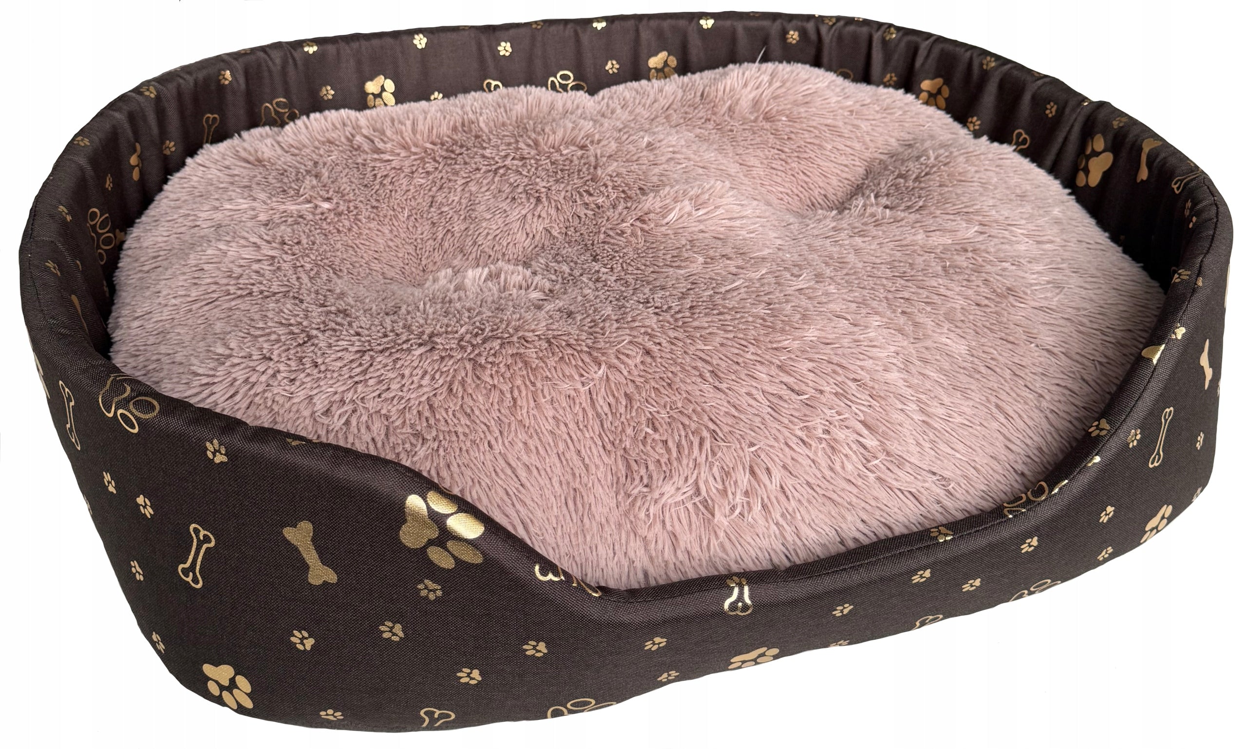 Bedding Playpen soft fluffy for cat dog L 70x55cm LEO gold EAN (GTIN) 5904183623337