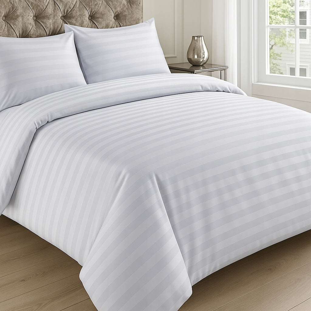 Bedding White Hotel 160x200+2x 70x80/50x60/50x70 Adamaszek 1cm with lock Packaging status original