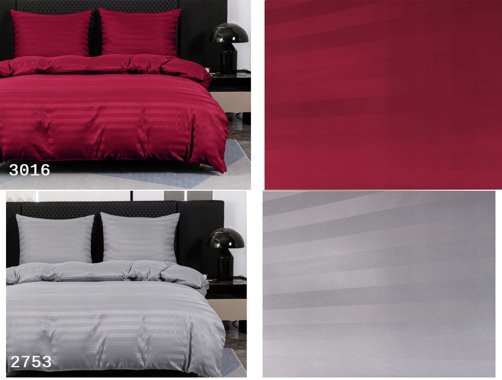 Bedding damask hotel striped 200x220 cobalt indigo navy blue Brand no brand