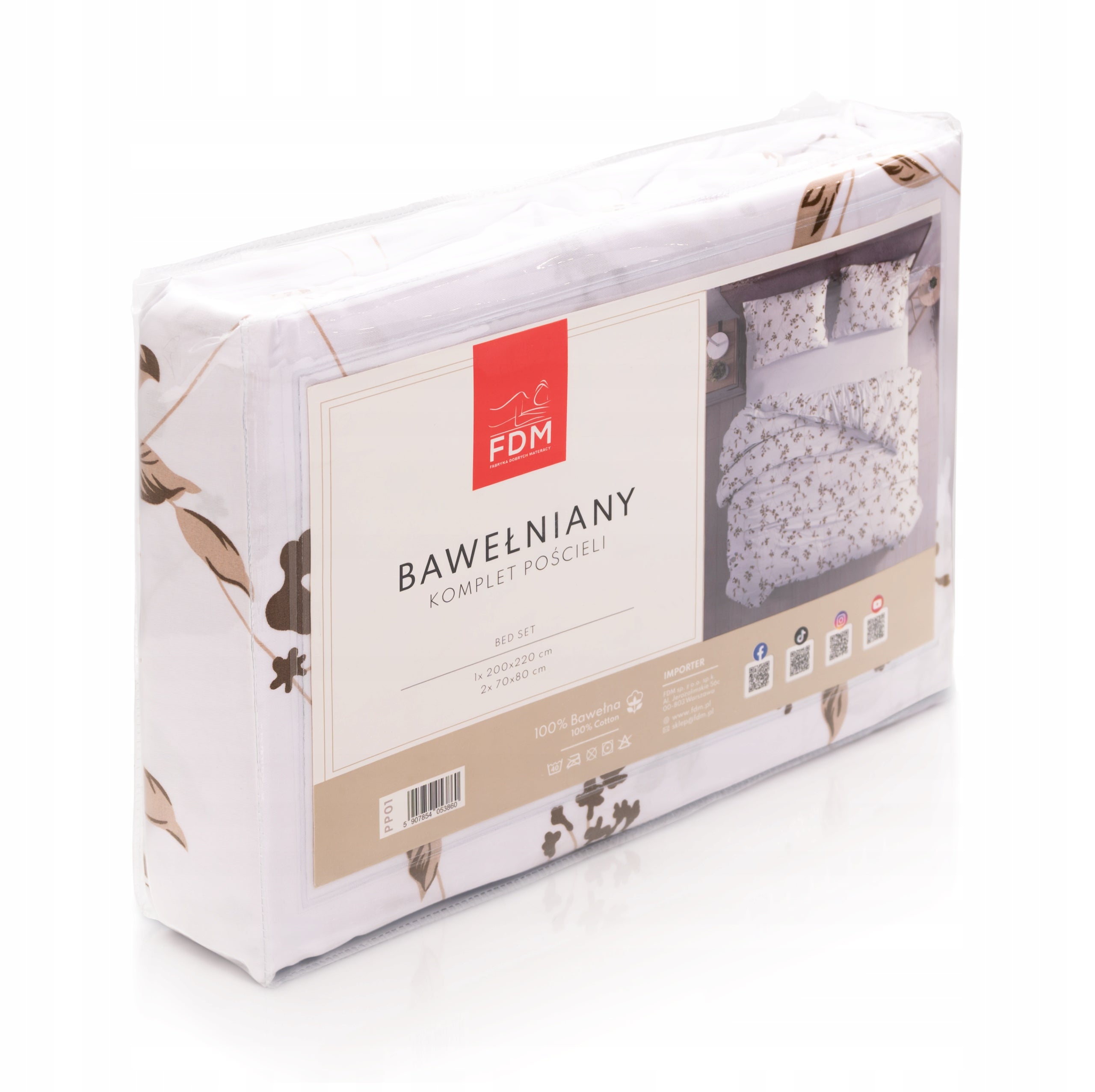 Bedding set 100% cotton HERBAL DREAM 160x200 + 2 pillowcases 70x80 Manufacturer code KOMPLET-POSCIEL-160-200-2P-PP01