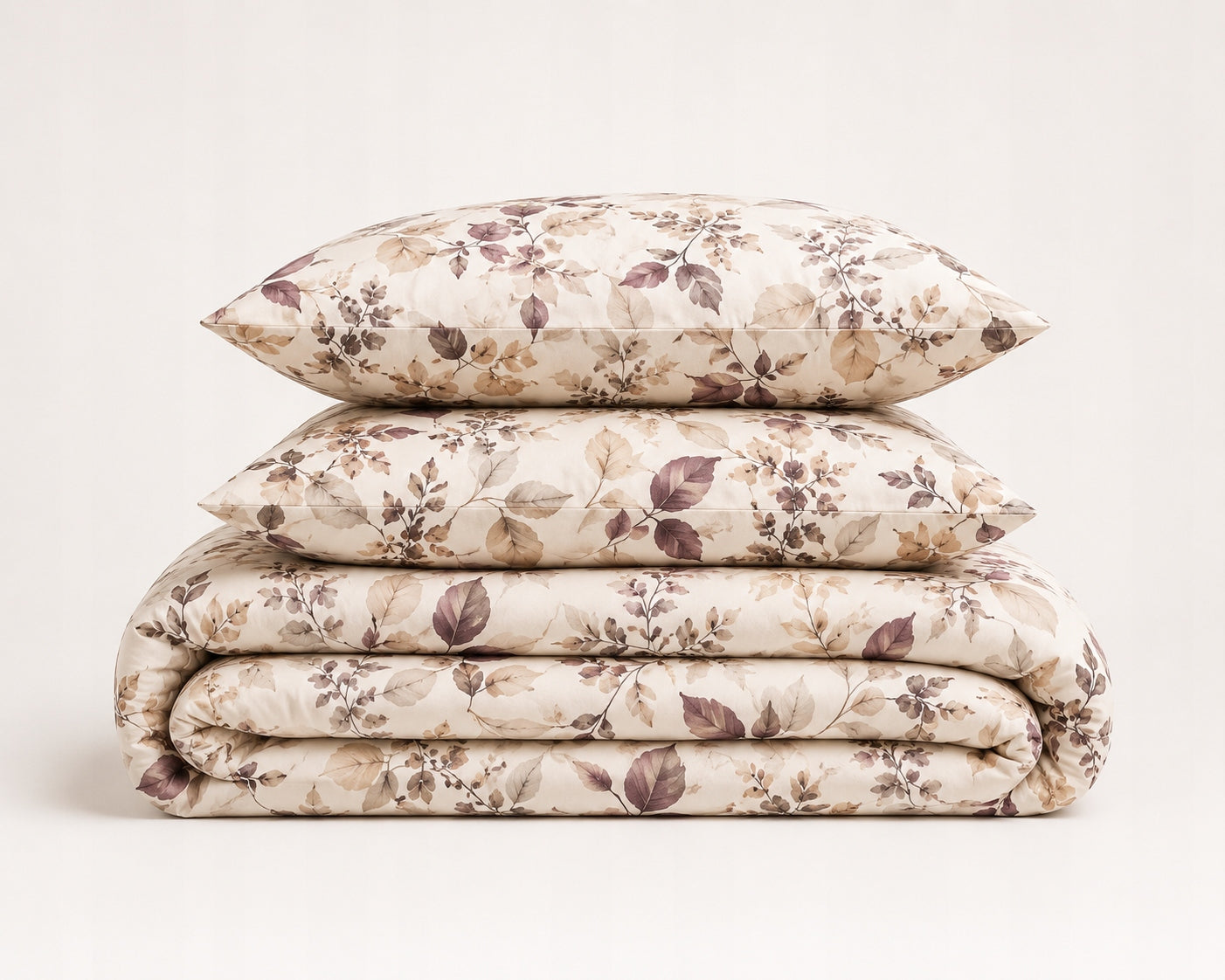 Bedding set 100% cotton Mengtianzi B-1700 white leaves 200x220 3el Packaging status original