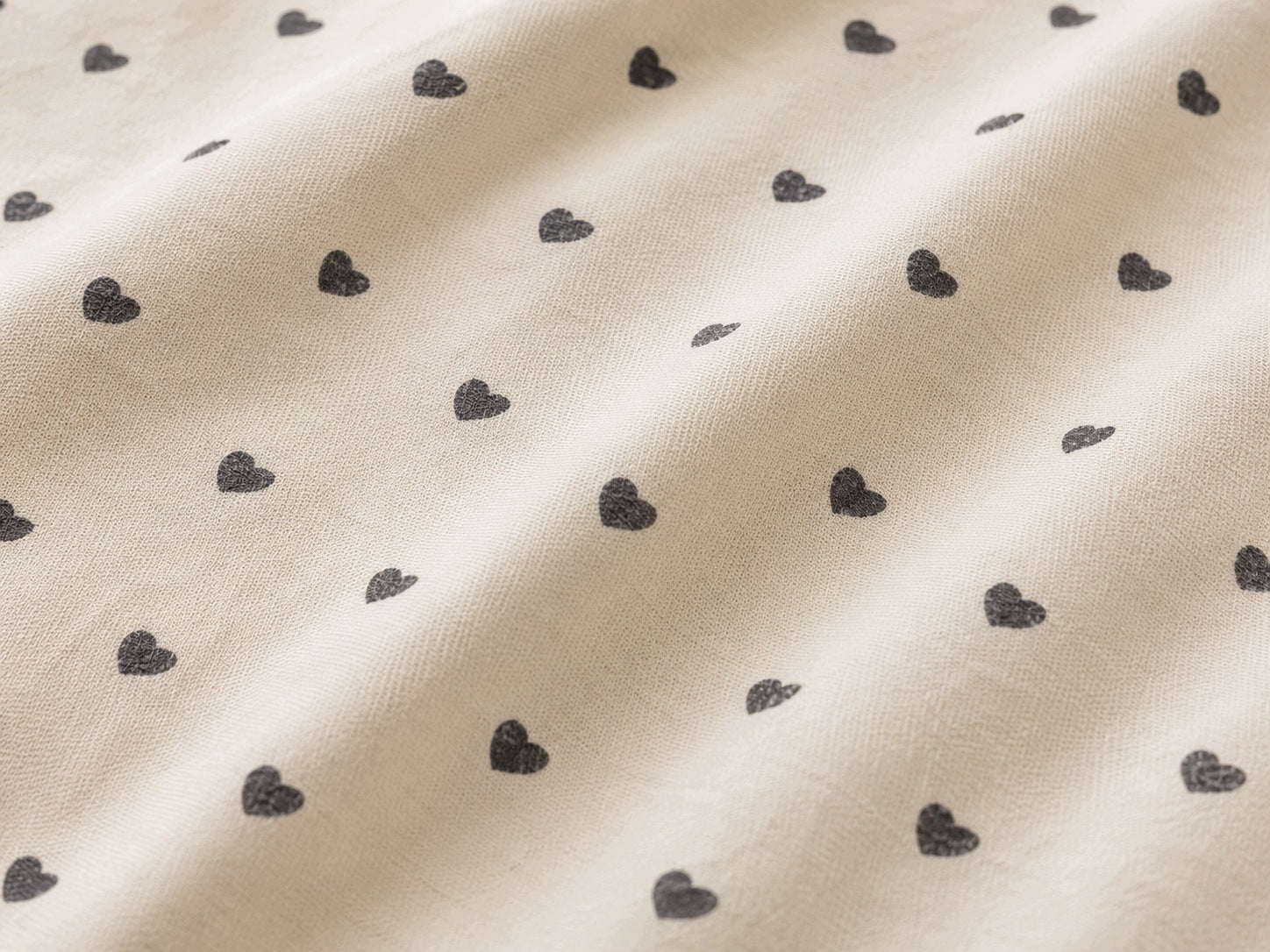 Bedding set 100% cotton Mengtianzi B-1737 cream heart black 200x220 Manufacturer code B-1737LARGE