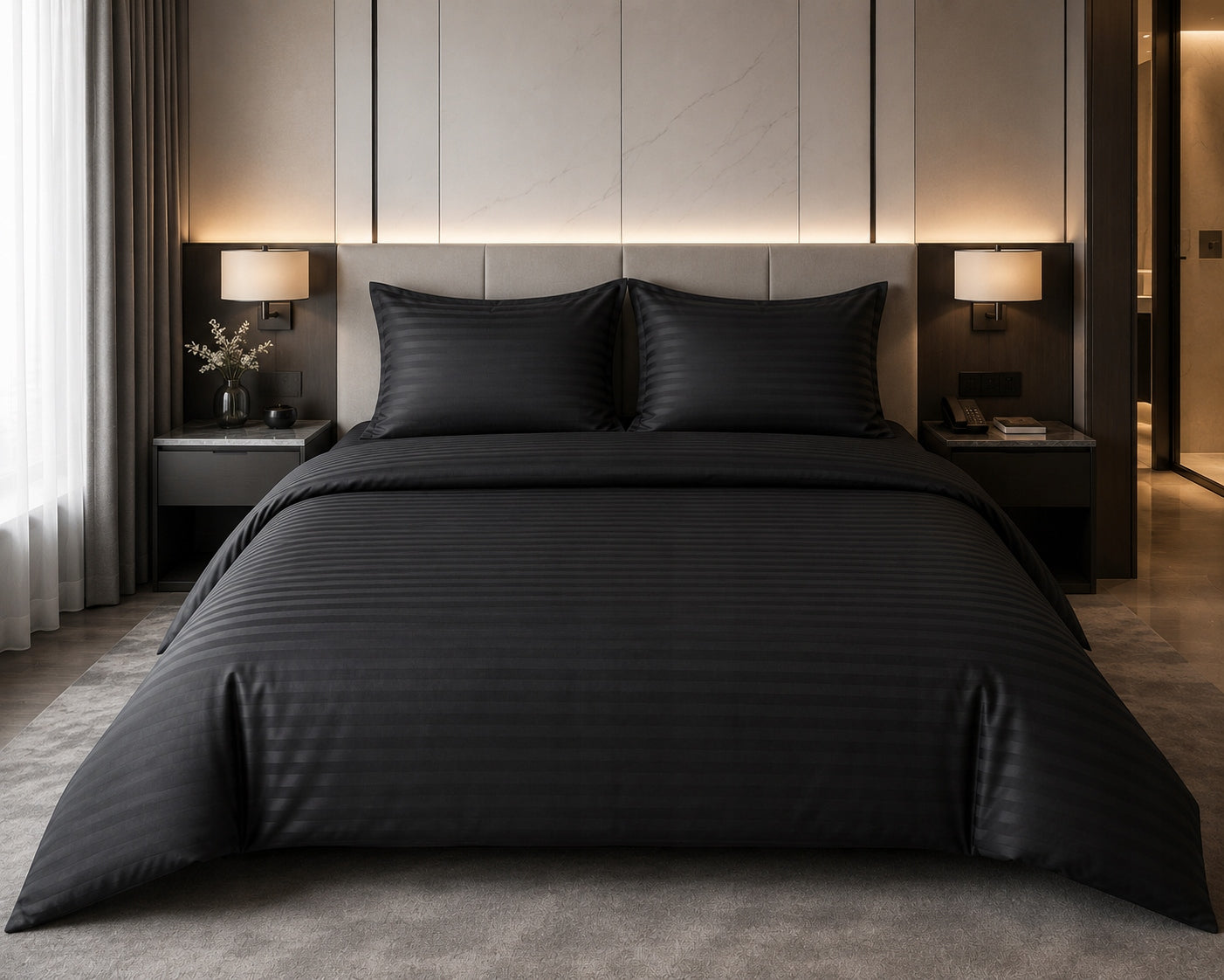 Bedding set 160X200 cm 4-piece cotton satin + sheet Brand no brand