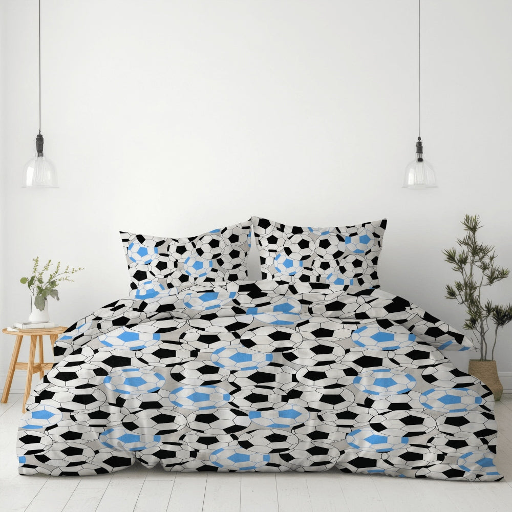 Bedding set 160x200 100% cotton thick Poland Manufacturer code POŚCIEL BAWEŁNA 160/200 WZÓR W PIŁKI SZARA