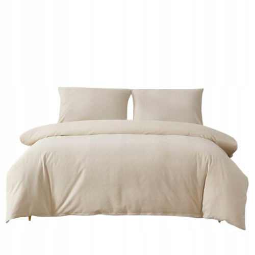 Bedding set 160x200 + 2 pillowcases 70x80 cm premium beige linen gift Manufacturer code 160 3/LCM102