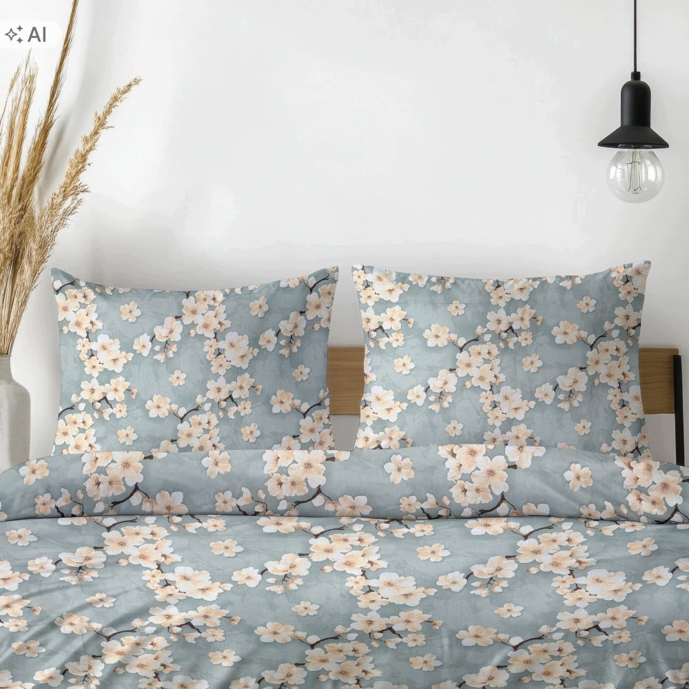 Bedding set 160x200 + 2x 70x80 100% cotton thick Polish flowers Packaging status original