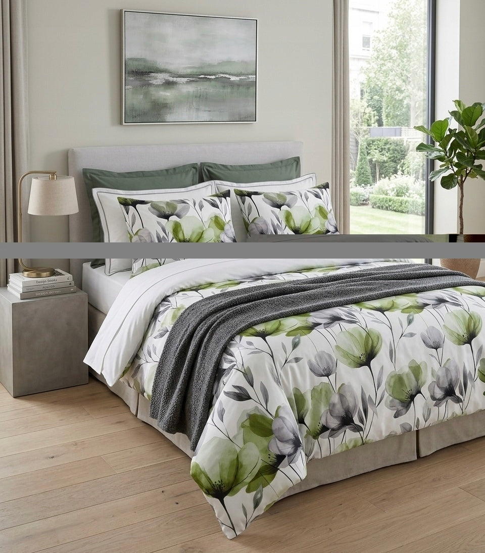 Bedding set 220x200cm Cotton with Flowers Poland 100% Cotton wz D 31 Manufacturer code IK Izabella Korytkowska HOME POLSKA