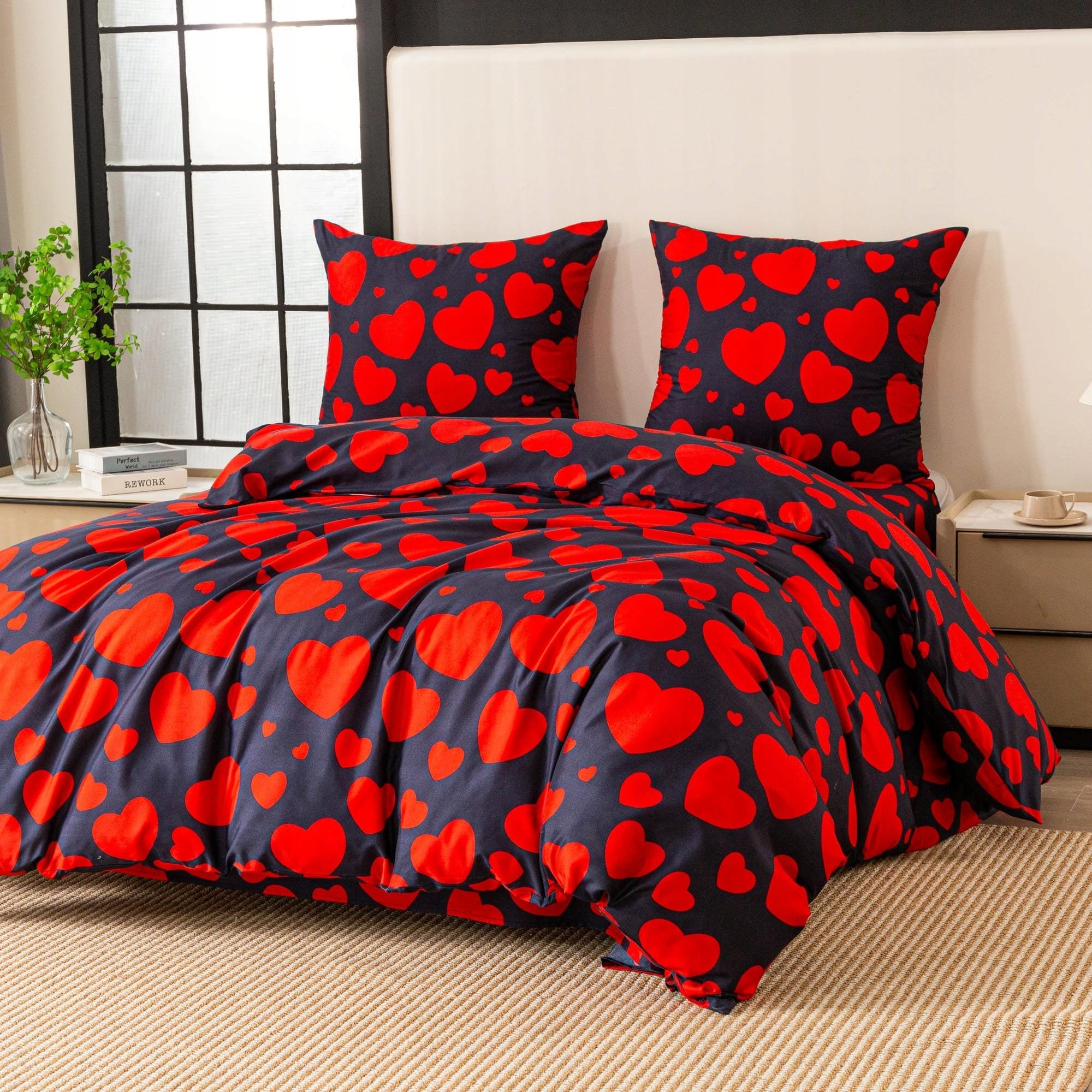 Bedding set Cotton world 160cm x 200 2x 70x80cm love heart Brand Cotton world