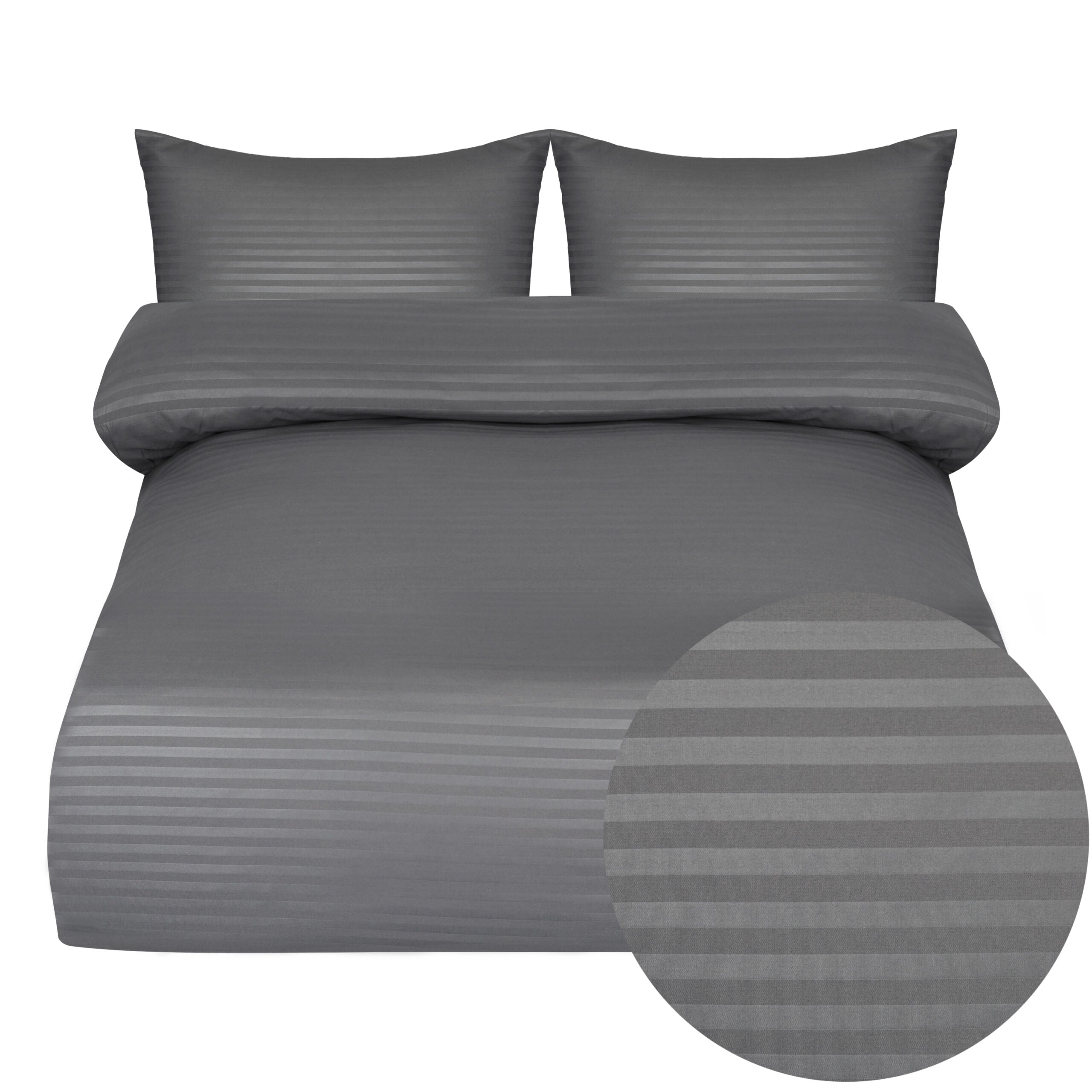 Bedding set STRIPES - Cover 1pcs 200x220cm Pillowcases 2pcs 70x80cm Grey Packaging status original