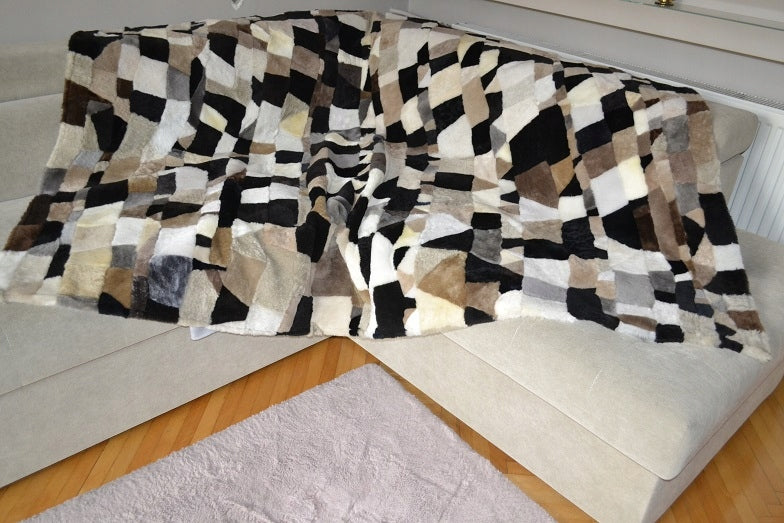 Bedspread couch sofa couch-leather sheep natural Brand no brand