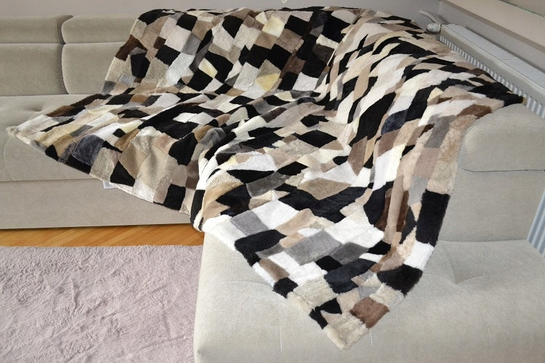 Bedspread couch sofa couch-leather sheep natural Manufacturer code 1