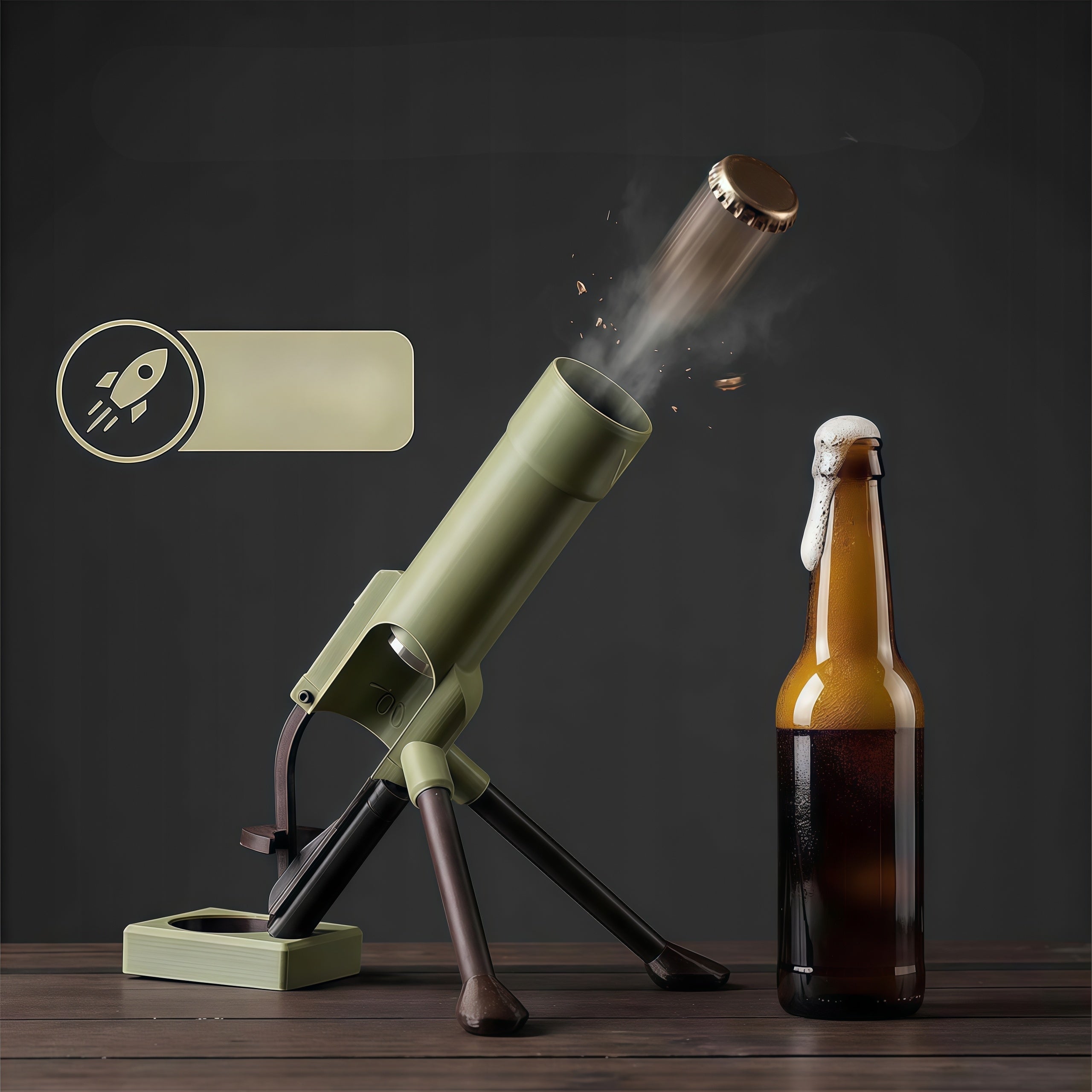 Beer Bottle Opener 330ml Mortar Automatic Cap Ejector Manufacturer code O twieracz do piwa 500ml Wyrzutnia kapsli