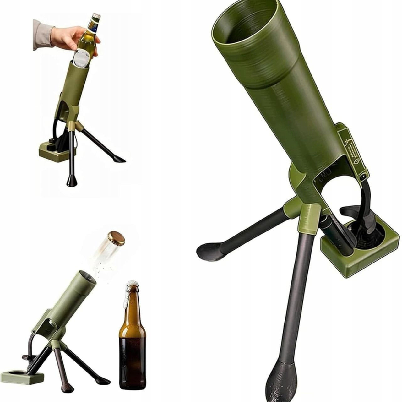 Beer Bottle Opener 500ml Mortar Automatic Cap Ejector