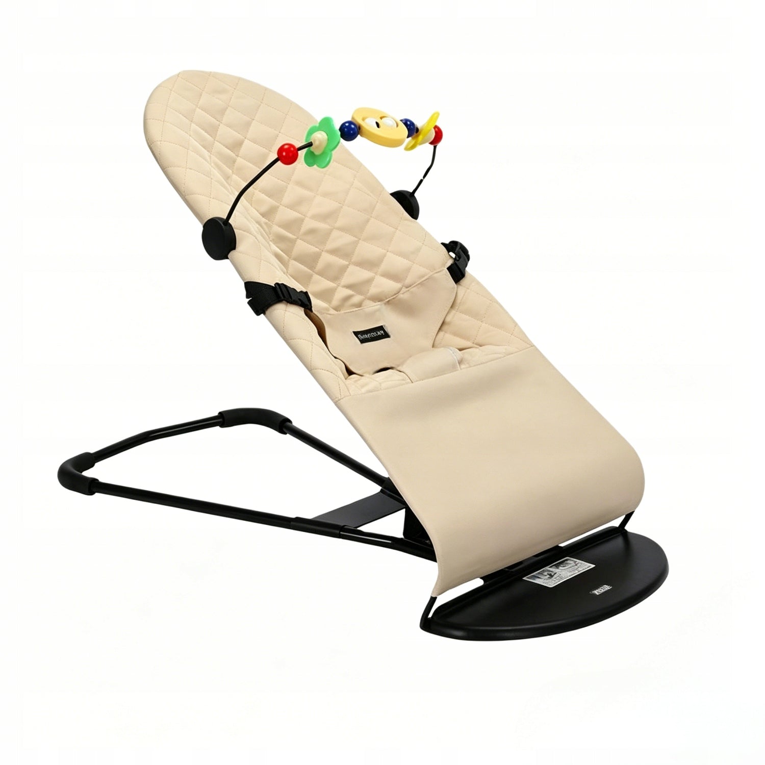 Beige Baby Rocker Lounger with Safety Certificates