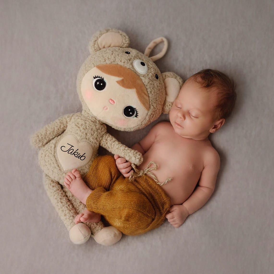 Beige Bear Doll Metoo with name date gift Manufacturer code 6954124925210