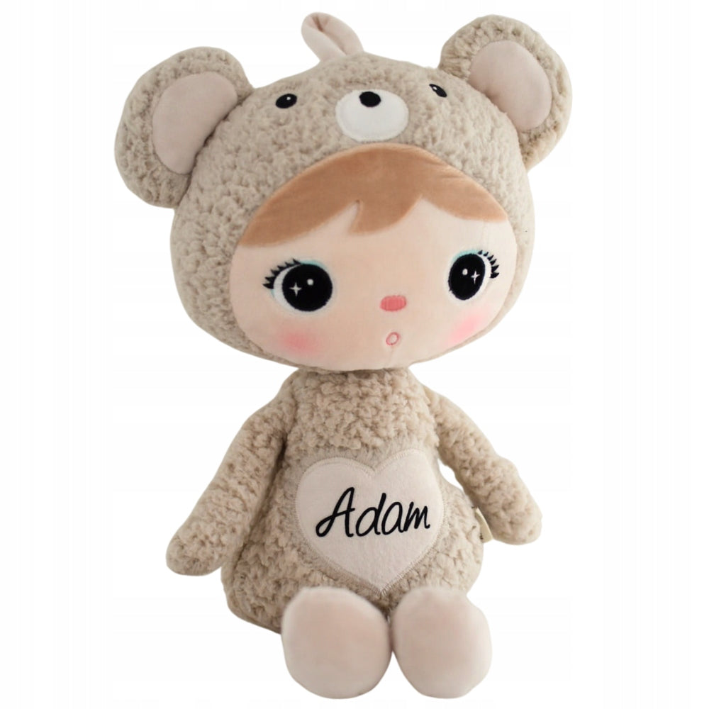 Beige Bear Doll Metoo with name date gift