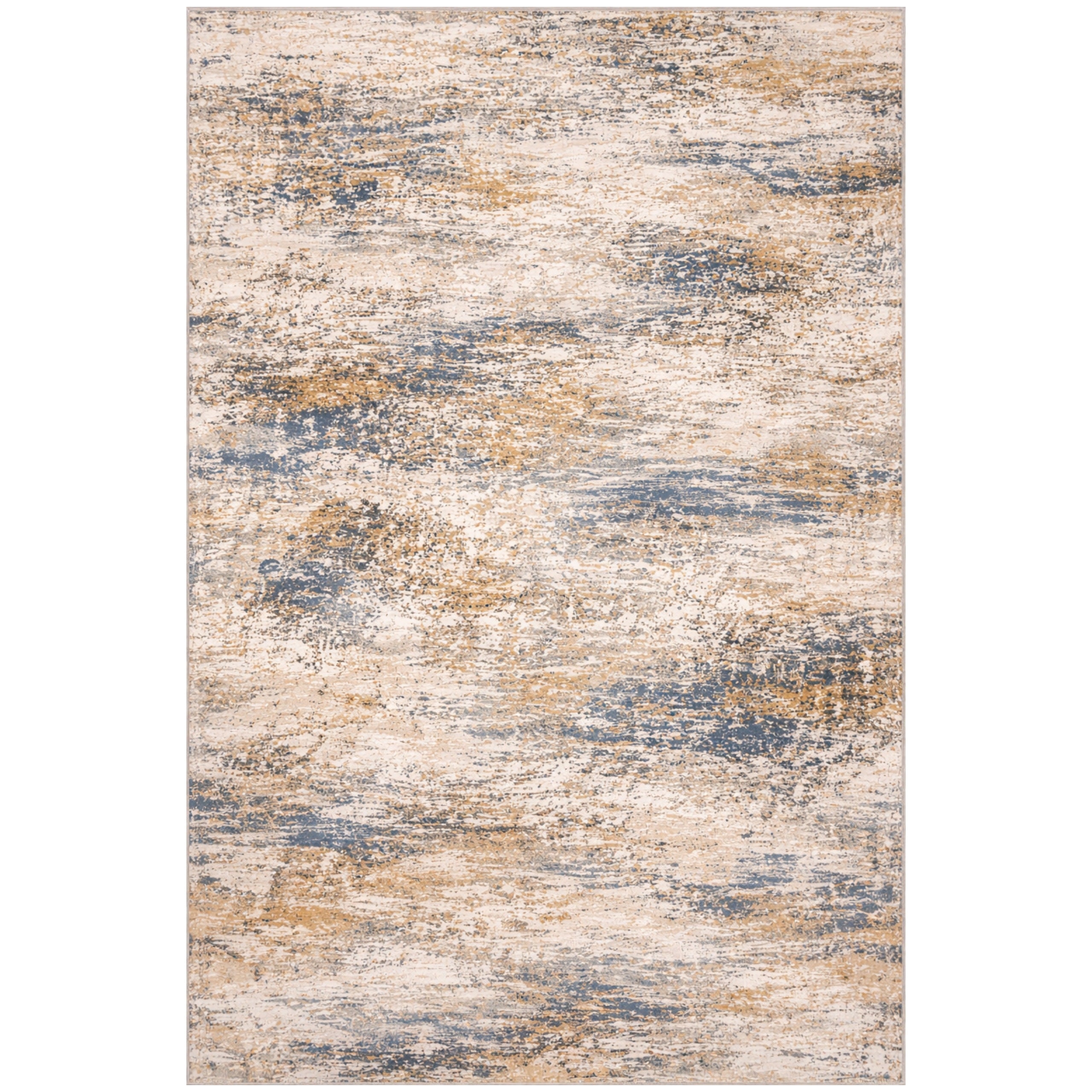 Beige Living Room Rug 160x220 Modern NOVO Marble Non-Slip Soft Packaging status original