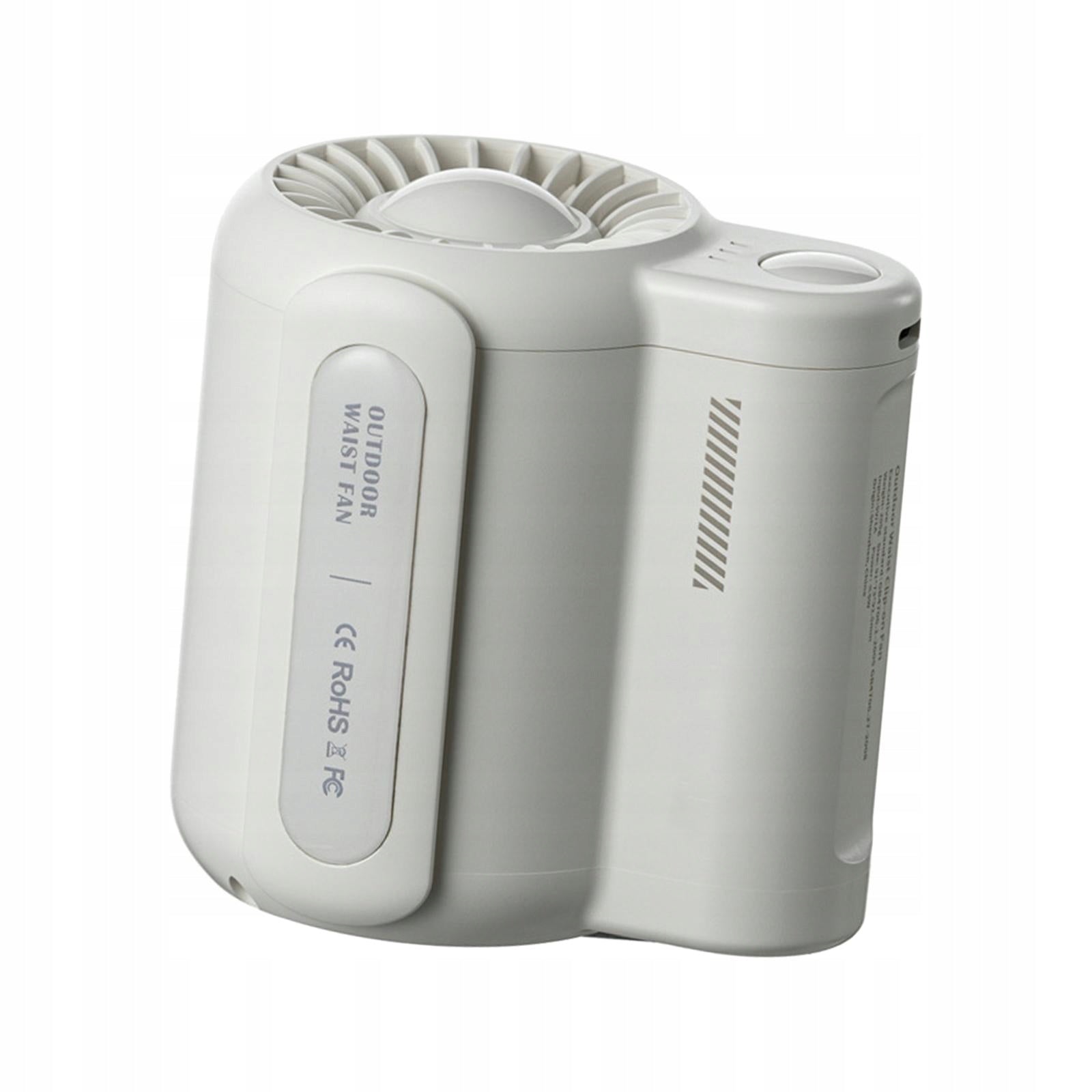 Belt Fan Portable Fan Unisex Fishing white Brand no brand