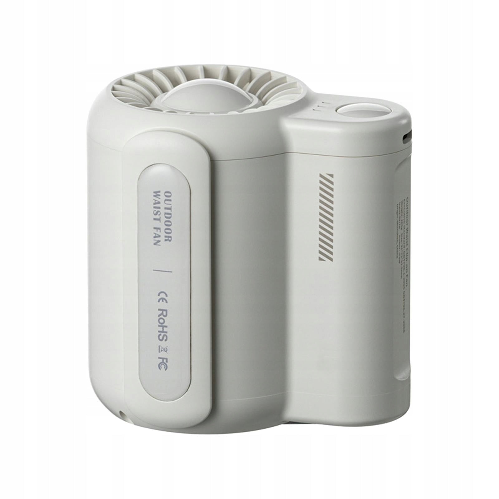 Belt Fan Portable Fan Unisex Fishing white