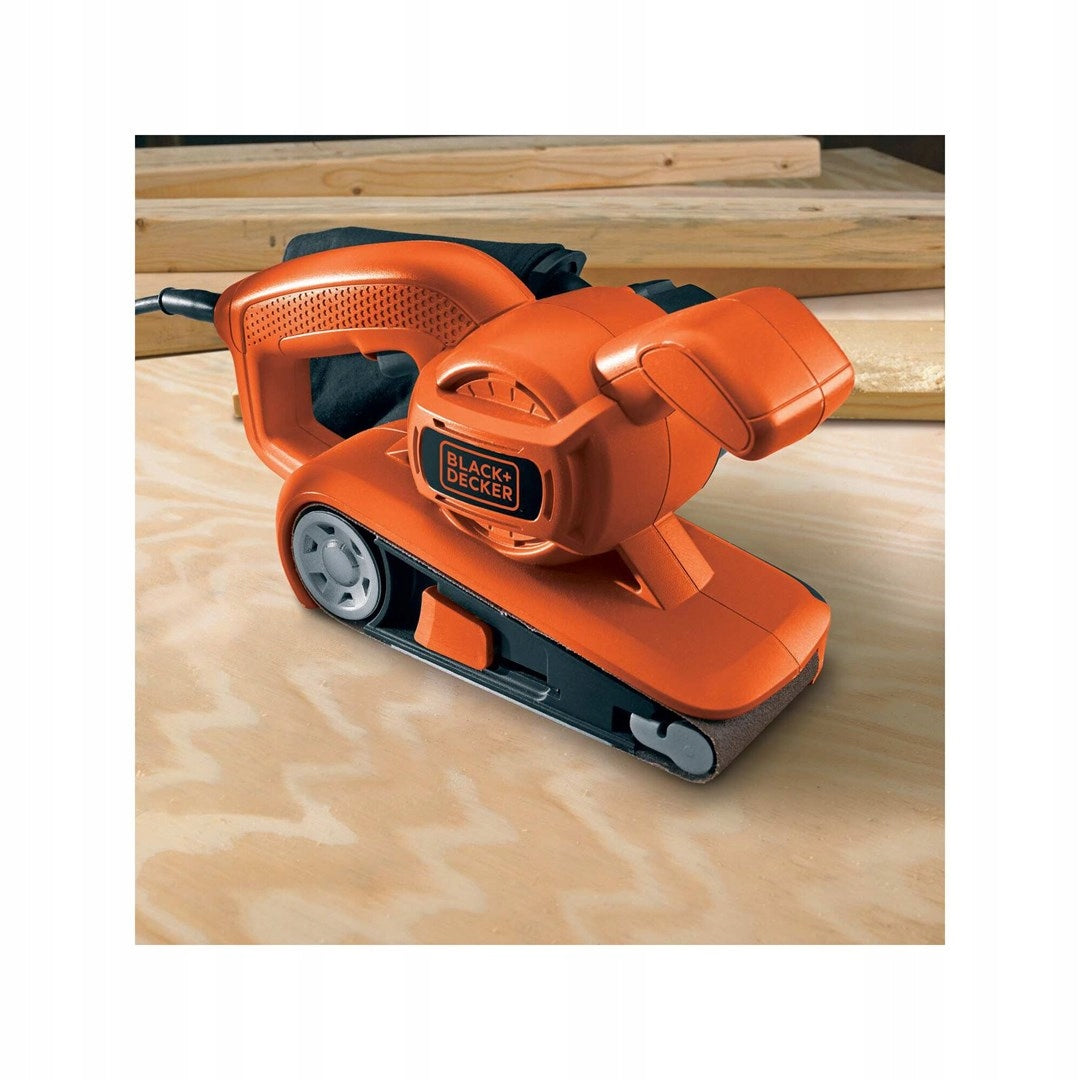 Belt sander Black & Decker 720W 75x457mm bag Batteries included no
