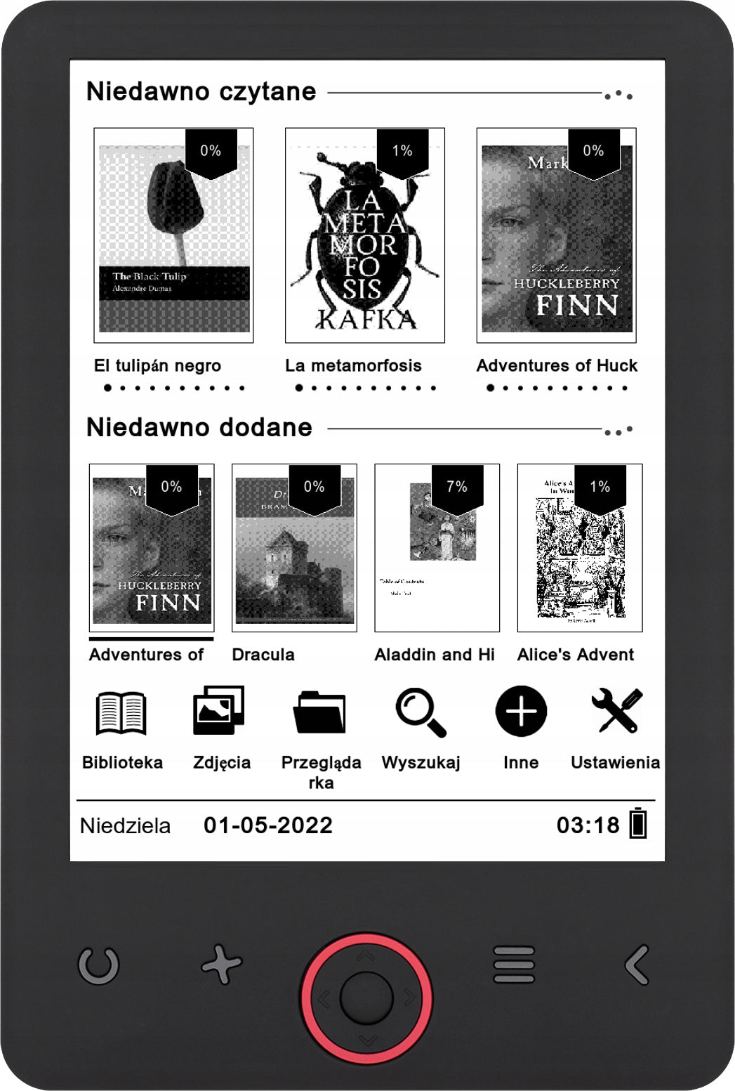 Bemi Cognita Light 2 E-Book Reader 8GB 6" Black E-INK Carta BRCGL2BB Manufacturer code BRCGL2BB