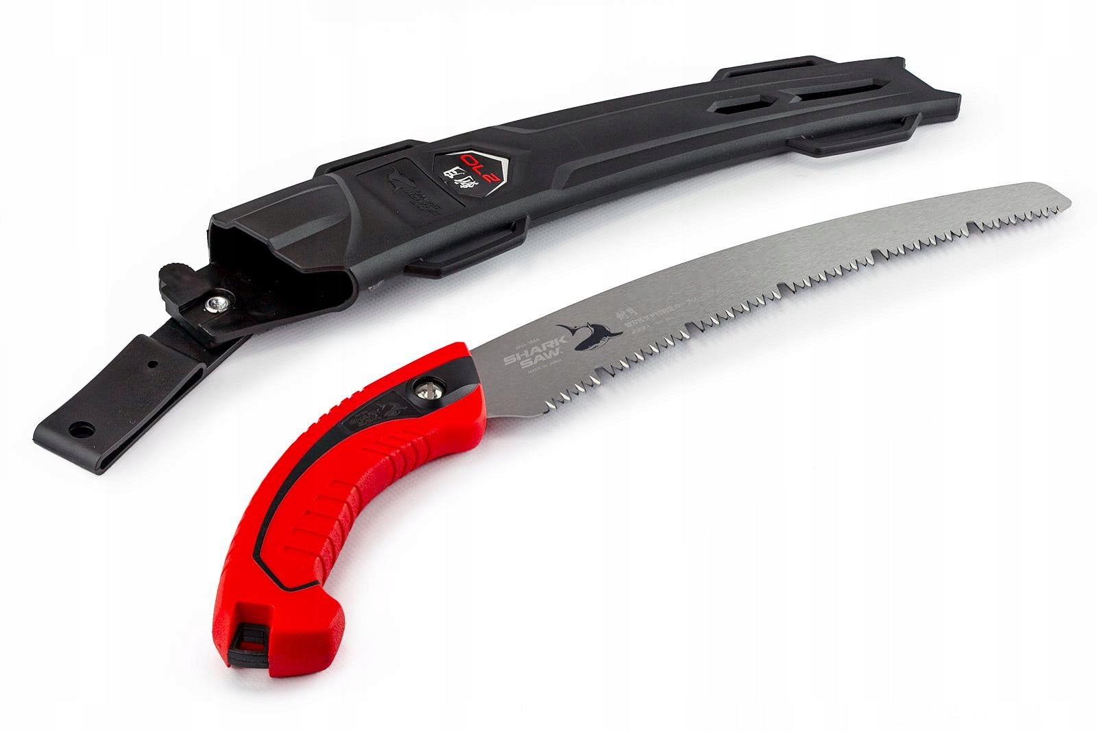 Bent Garden Saw with Belt Holster, TAKAGI Shark Saw - 7 TPI, 270 mm