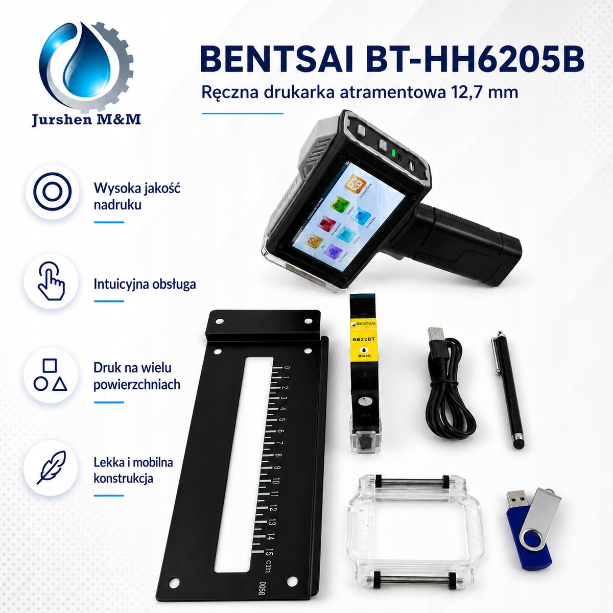Bentsai BT-HH6205B 12,7 mm Hand Inkjet Printer + Freebie Ink Manufacturer code BT-HH6205B
