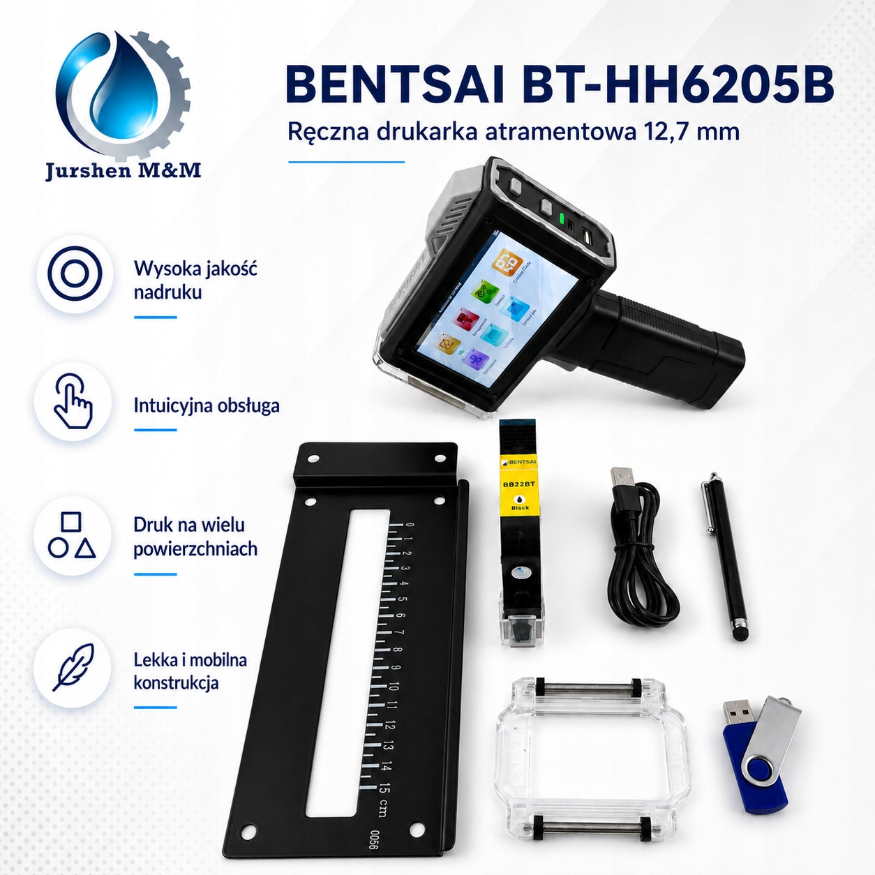 Bentsai BT-HH6205B 12,7 mm Hand Inkjet Printer + Freebie Ink Manufacturer code BT-HH6205B