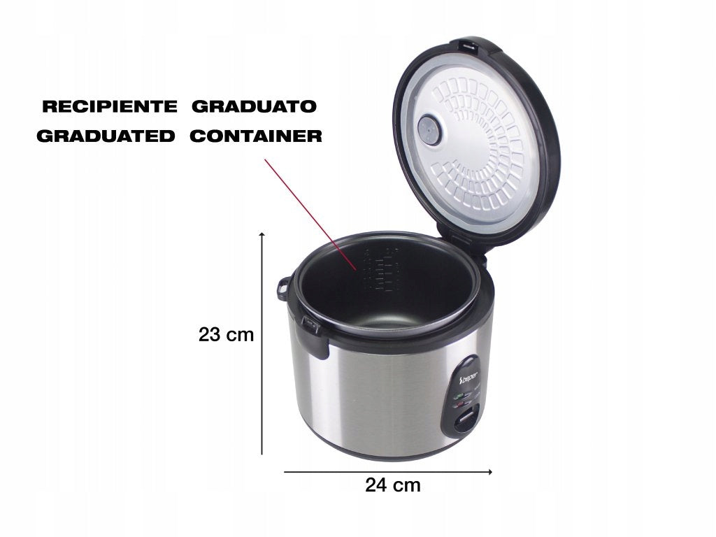 Beper P101VAP002 Electric Rice Steamer 625g coating Dominant color silver
