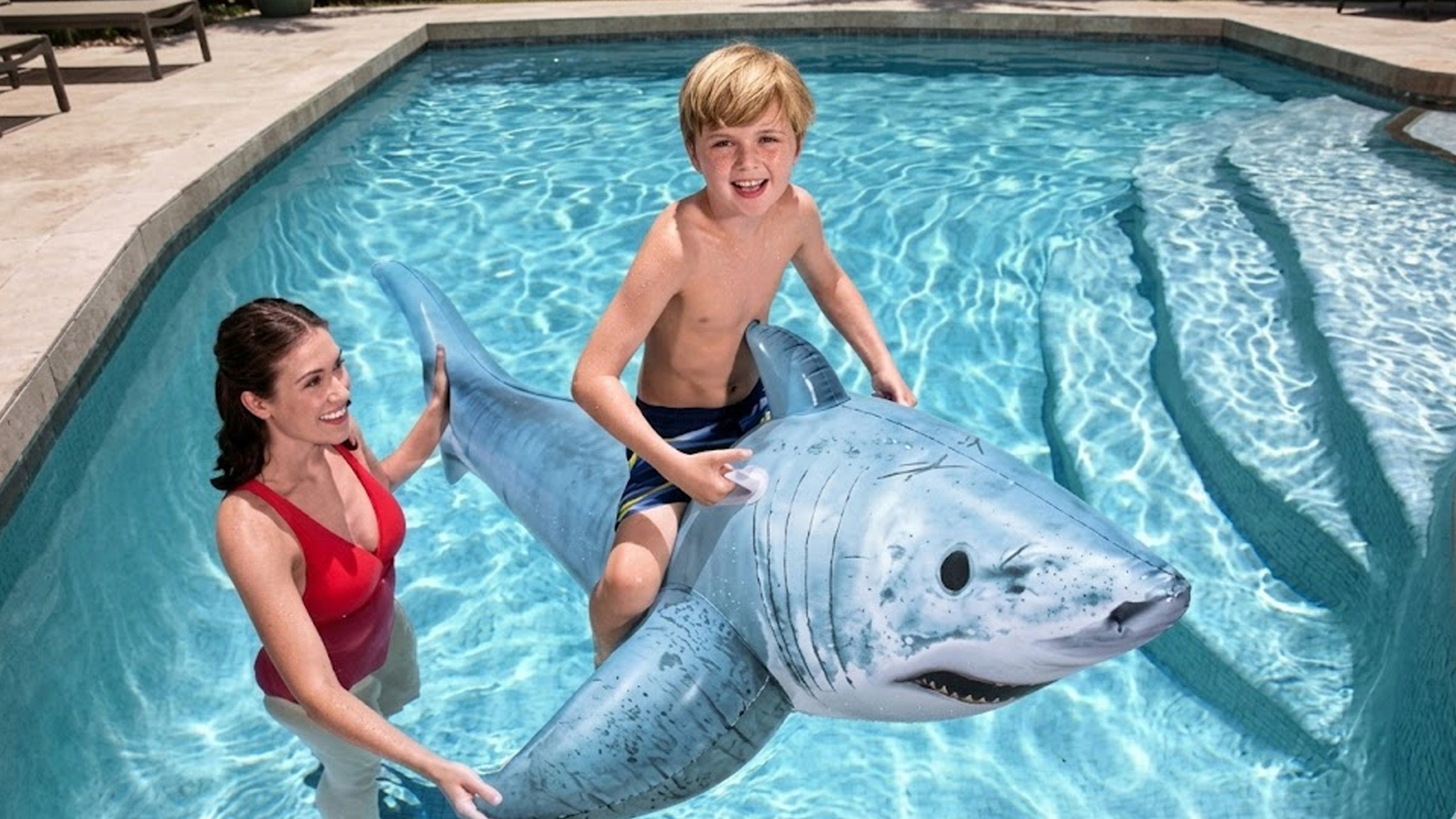 BestWay inflatable mattress shark for swimming water for children 183 x 102 cm Manufacturer code 41405