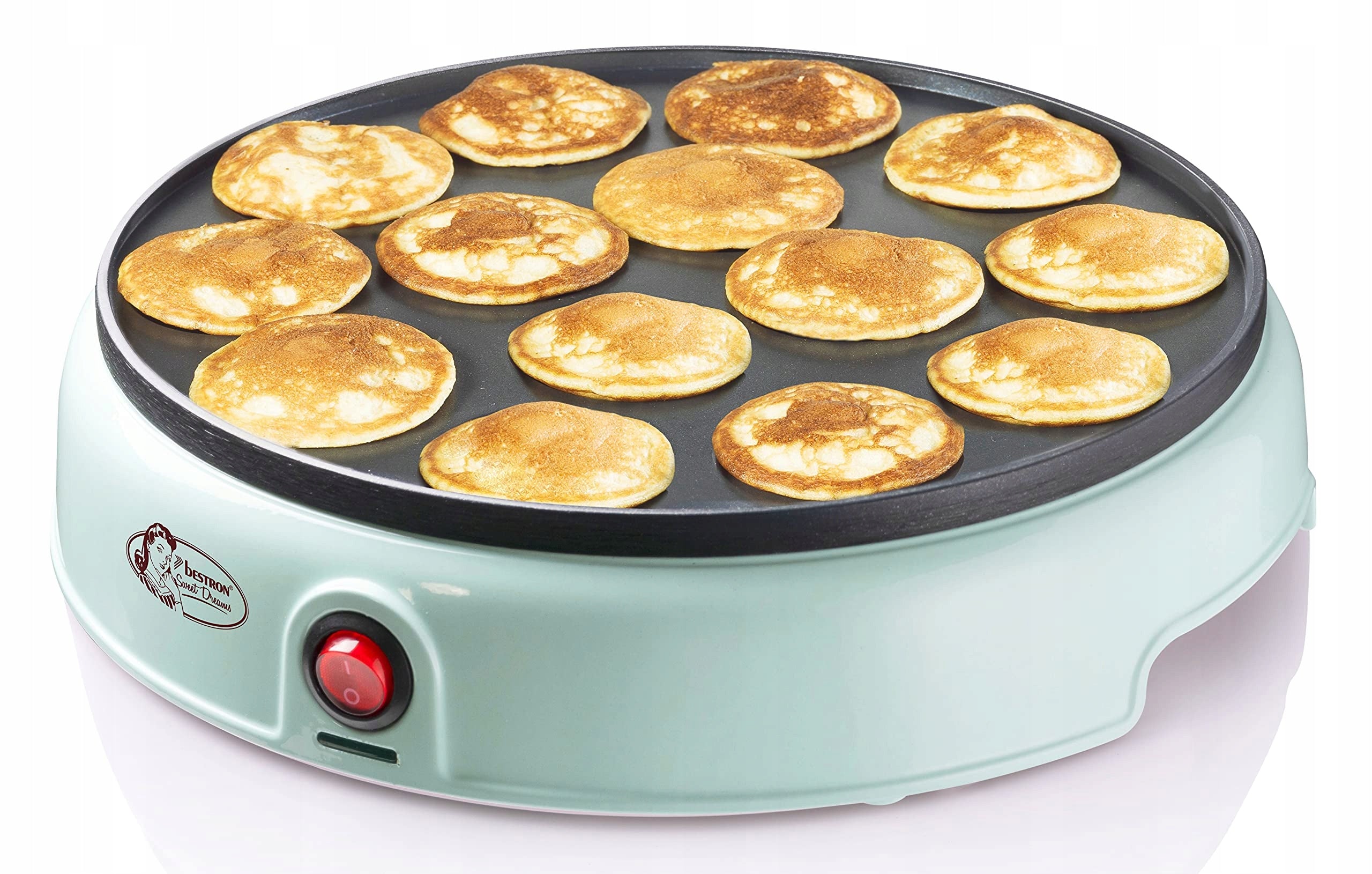 Bestron Poffertjes Maker in retro, mini style