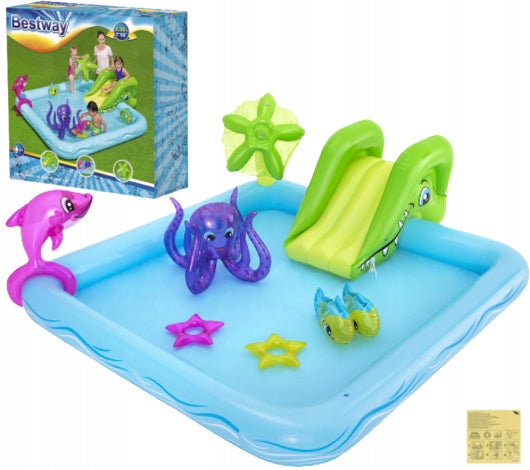 Bestway 53052 Inflatable Swimming Pool With Slide Brand Bestway