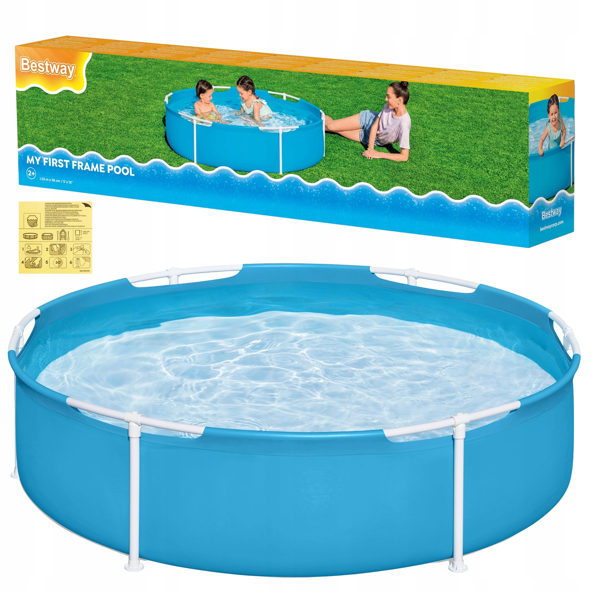 Bestway 56283 Round frame pool for children for garden 152 x 38 cm Manufacturer code STR-56283/26