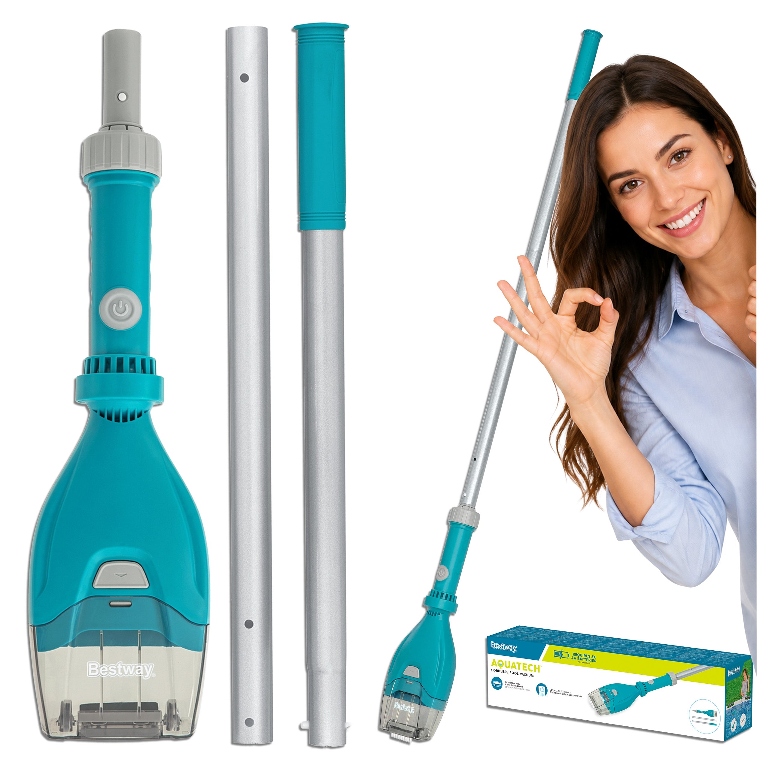 Bestway 58770 AquaTech Cordless Pool Cleaner Model K360 AquaTech