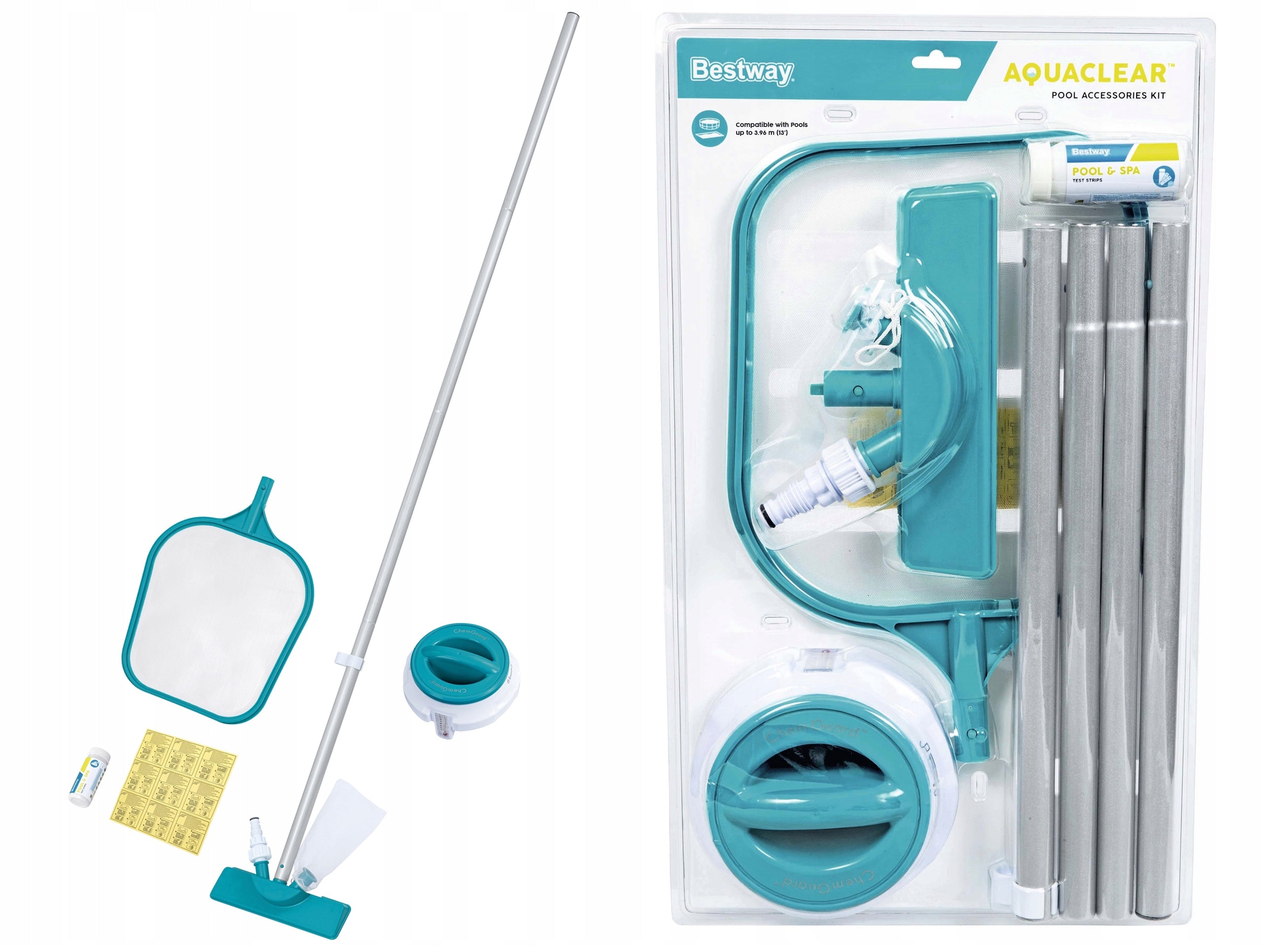 Bestway 58794 Cleaning Kit 5in1 Mesh Vacuum Cleaner Strips Patches Dispenser
